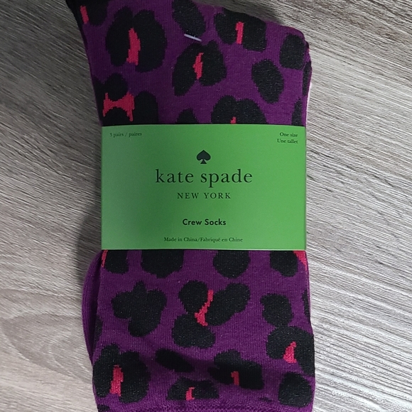 Kate Spade  crew socks 3 pack New in package - Picture 1 of 3